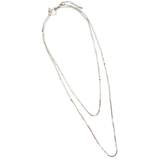 Dillard's Elegant Silver Tone 64” Rice Bead Chain Opera Length Necklace JW1542 - Picture 5 of 5